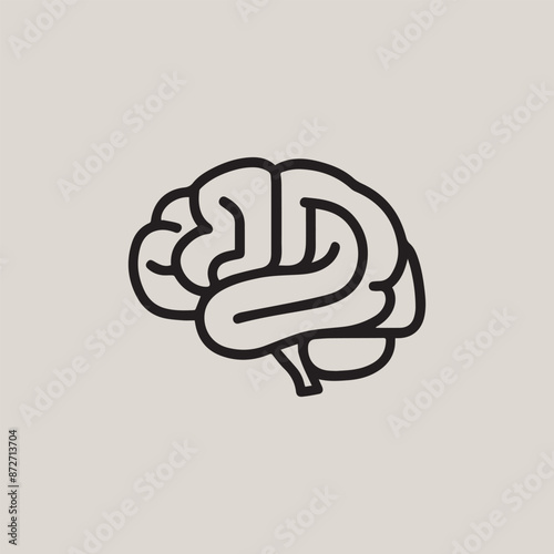 Human brain medical vector icon illustration