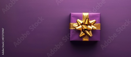 Top view of a gift box ador...