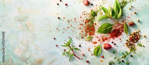 Fresh spices and herbs Isol...