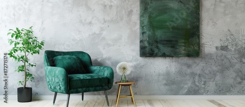 An inviting green armchair ...