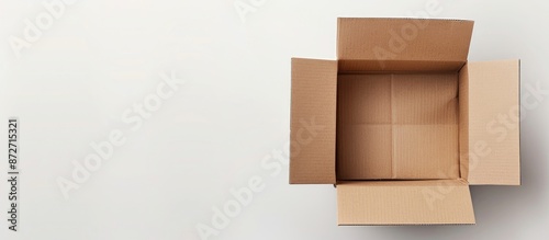 An opened box against a whi...