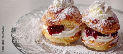 Delicate French cream puff ...
