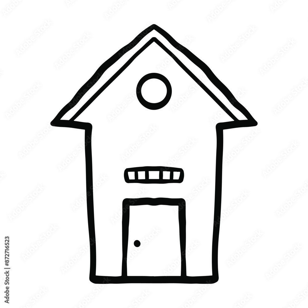 Handdrawn house illustration, vector house Handdrawn house illustration, vector house
