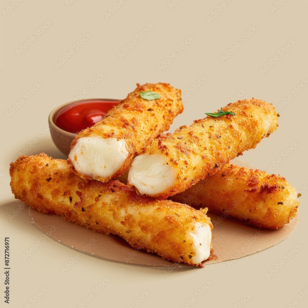 Crispy Mozzarella Sticks with Tomato Sauce Crispy Mozzarella Sticks with Tomato Sauce