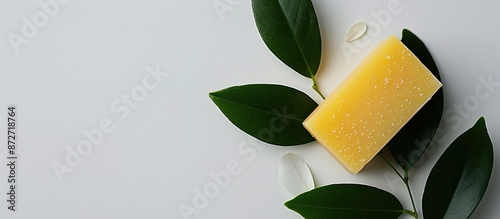 Natural yellow soap bar wit...