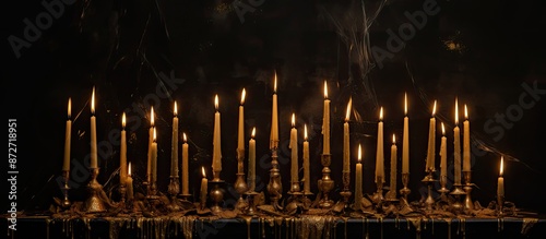Golden candles illuminate a...