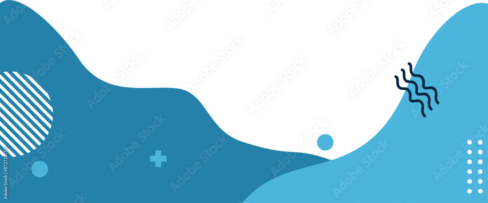 Blue Blob Corner Border Blue Blob Corner Border