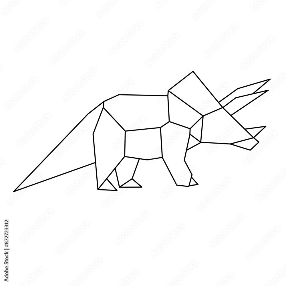 An animal drawn with polygons An animal drawn with polygons