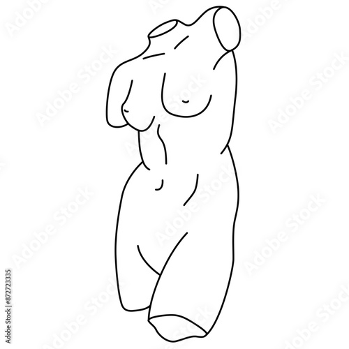 The outline of a sculpture of a girl 