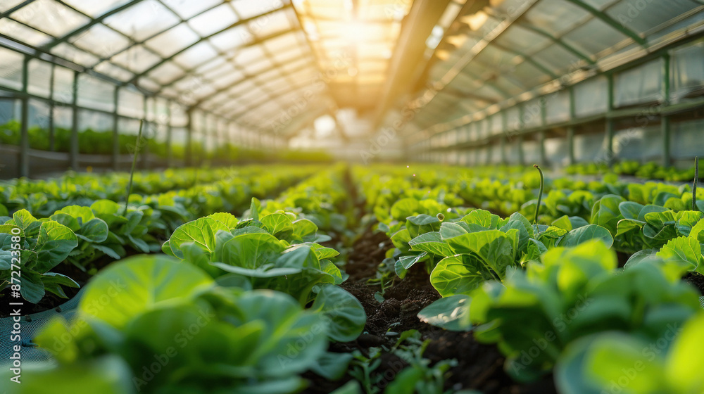 industrial greenhouse with fresh natural plants industrial greenhouse with fresh natural plants
