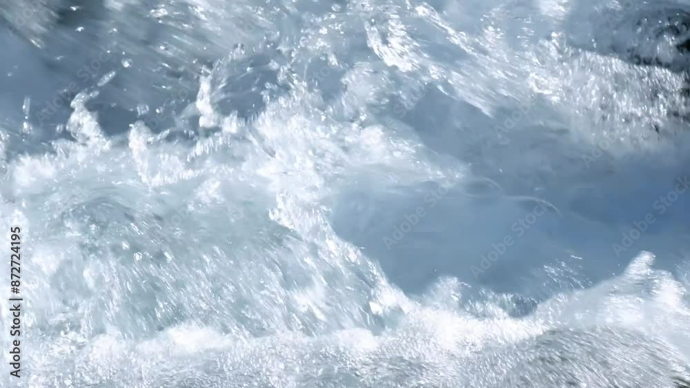Water flowing in the river. Slow motion. Water flowing in the river. Slow motion.