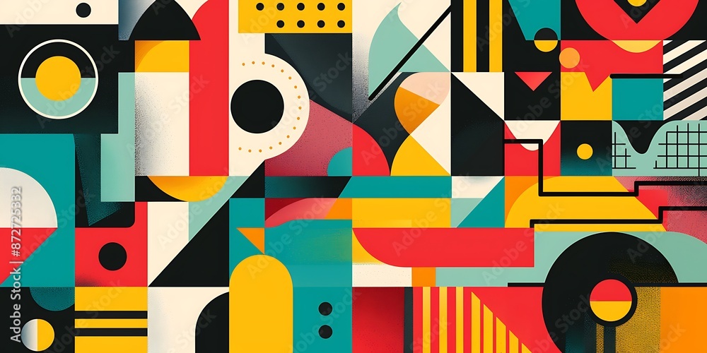 Abstract colorful geometric background with retro patterns and shapes, colorful background, vector illustration design, digital art, colorful, colorful geometric, colorful pattern, vibrant colors Abstract colorful geometric background with retro patterns and shapes, colorful background, vector illustration design, digital art, colorful, colorful geometric, colorful pattern, vibrant colors