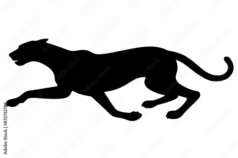 silhouette of a lion , cheetah vector illustration, cheetah silhouette, animal silhouette isolated vector Illustration, png, Funny cute cheetah, Jumping cartoon Pats