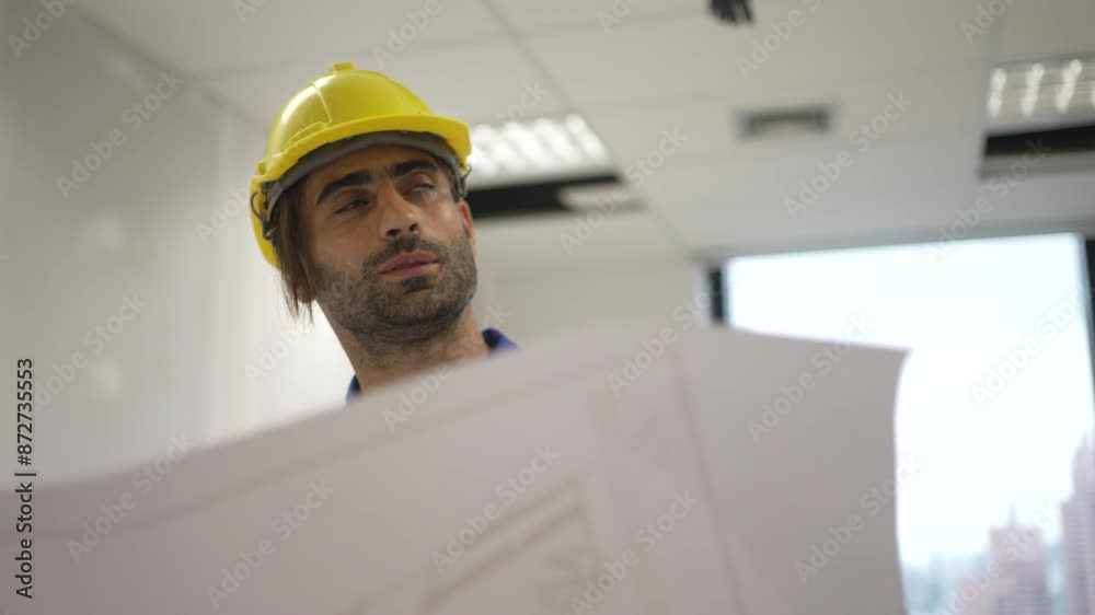 Engineer is working at tower. Engineer is working at tower.