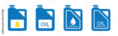 Oil jerrycan icon. Oil canister icon, vector illustration