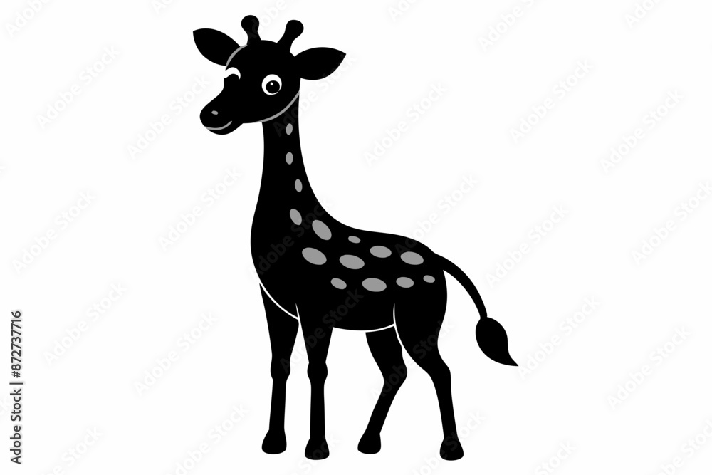 Fototapeta premium silhouette of a goat , goat vector illustration, goat silhouette, animal silhouette isolated vector Illustration, png, Funny cute goat, Jumping cartoon Pats