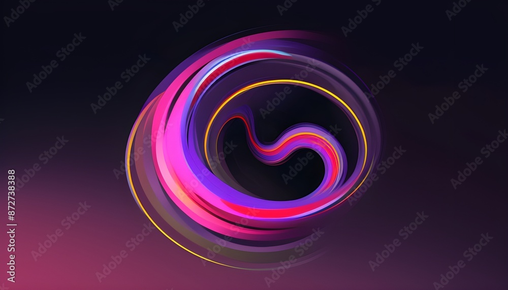 Abstract colorful 3d neon shapes glowing with bright holographic Abstract colorful 3d neon shapes glowing with bright holographic
