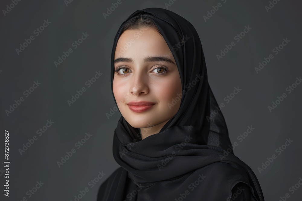 Portrait of a Young Woman in a Black Hijab Portrait of a Young Woman in a Black Hijab