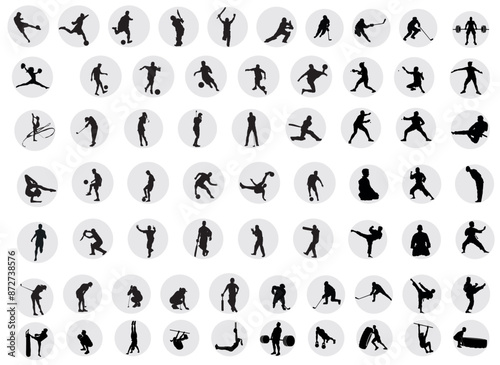 sport silhouette set