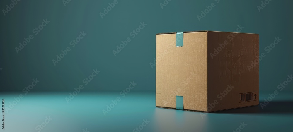 Sealed cardboard box with fragile sticker, Cardboard boxes package delivery Sealed cardboard box with fragile sticker, Cardboard boxes package delivery