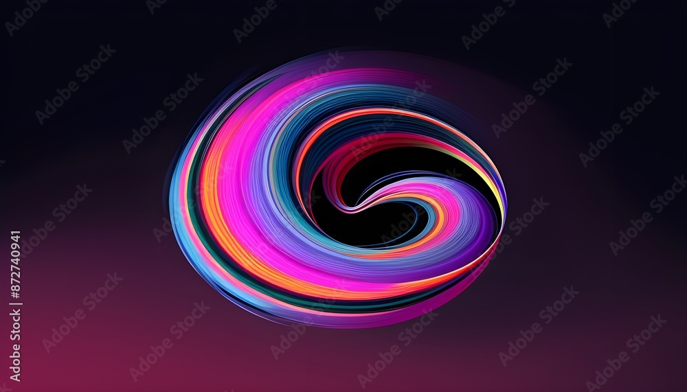 Abstract colorful 3d neon shapes glowing with bright holographic Abstract colorful 3d neon shapes glowing with bright holographic