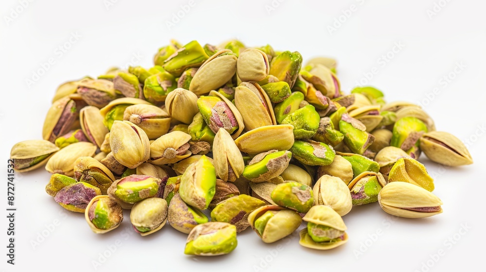 Pistachios on a white background, pistachio nuts Pistachios on a white background, pistachio nuts