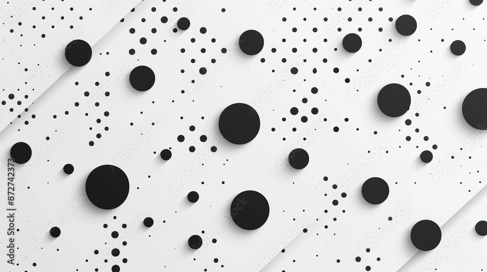 Black Circles and Dots Abstract Pattern Black Circles and Dots Abstract Pattern