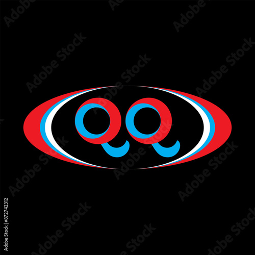 QQ Letter Logo Design. QQ Creative letter logo design vector, QQ Letter Initial Logo Design.