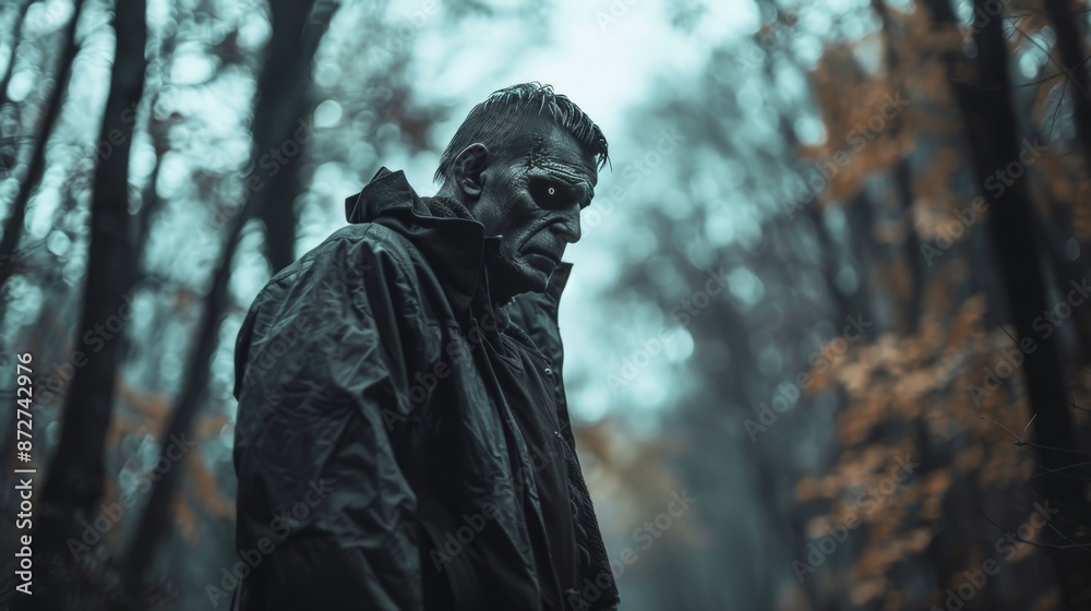 A Man in the Woods, A Haunting Portrait A Man in the Woods, A Haunting Portrait