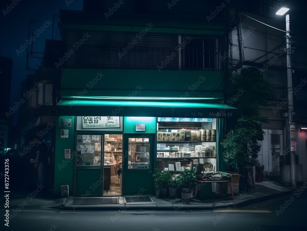 Neon-lit Cozy Caf with Inviting Atmosphere and Warm Glow in Urban Cityscape Neon-lit Cozy Caf with Inviting Atmosphere and Warm Glow in Urban Cityscape
