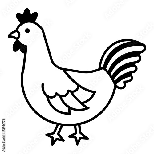 Patriotic chicken vector