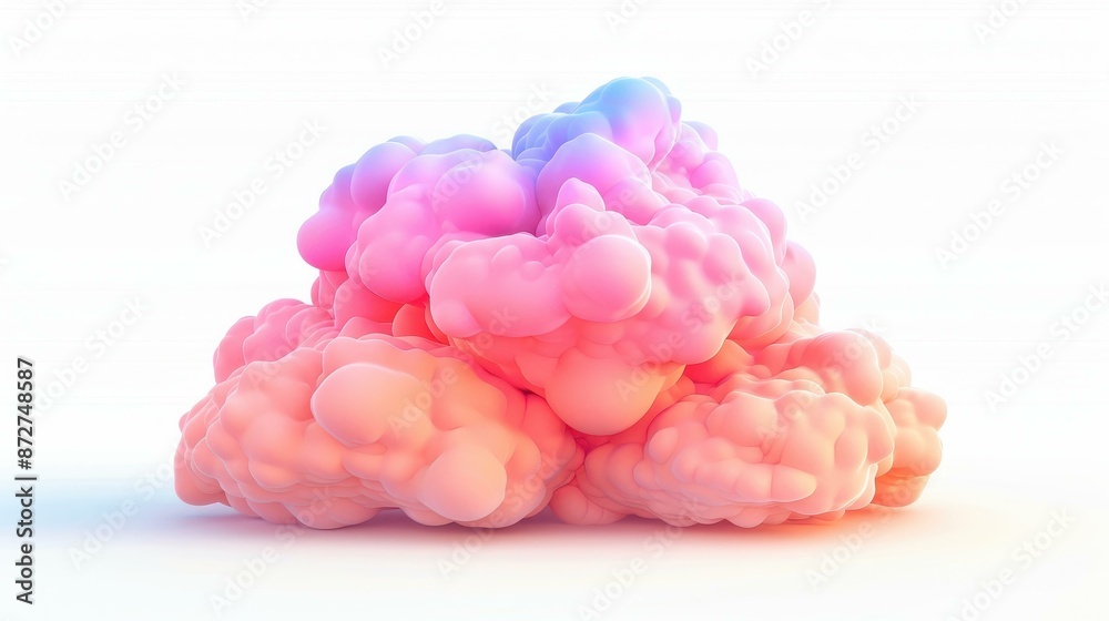 Stunning 3D abstract clouds and cumulus clip art on white background perfect for sky elements Stunning 3D abstract clouds and cumulus clip art on white background perfect for sky elements