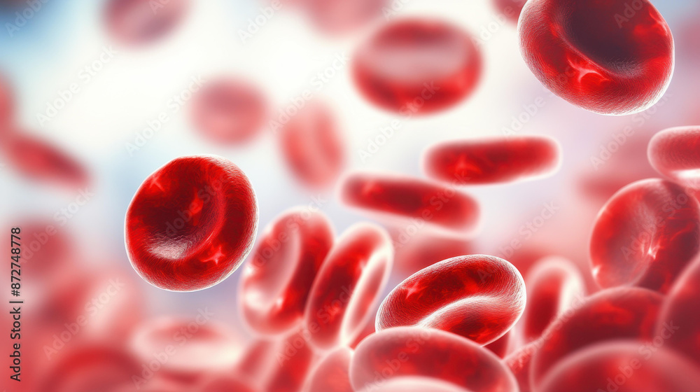 Illustration of vibrant red blood cells moving in an artery, symbolizing cardiovascular health and circulation on a white backdrop. Illustration of vibrant red blood cells moving in an artery, symbolizing cardiovascular health and circulation on a white backdrop.