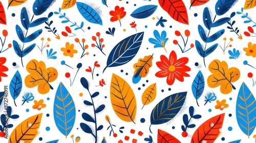 Wallpaper Mural Modern floral design with abstract geometric patterns. Ecofriendly concept with organic shapes. Minimalistic vector illustration. Torontodigital.ca