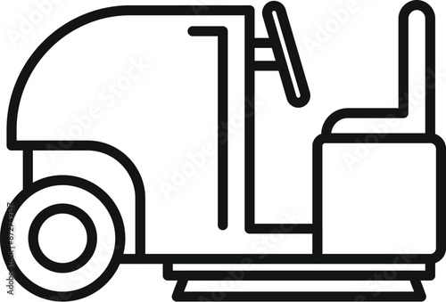 Cleaning machine using for cleaning service on white background