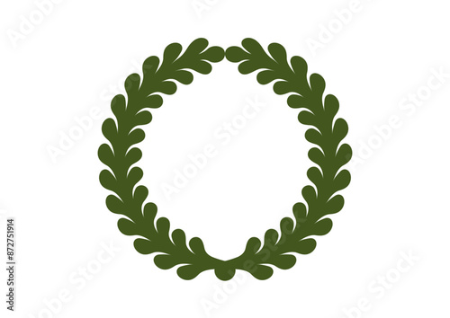 海産物に使う海藻のリースフレーム。海藻のパターンブラシで描きました。