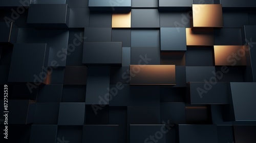Wallpaper Mural Abstract Dark Grey And Gold Block Pattern Background Torontodigital.ca