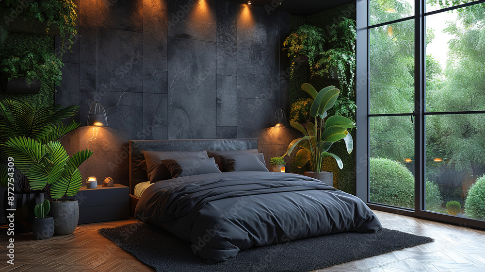 Luxurious modern beautiful black bedroom interior design
Luxurious modern beautiful black bedroom interior design