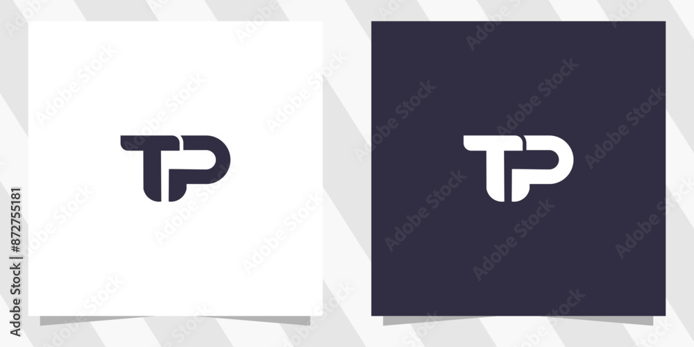 Fototapeta premium Letter tp pt logo design vector