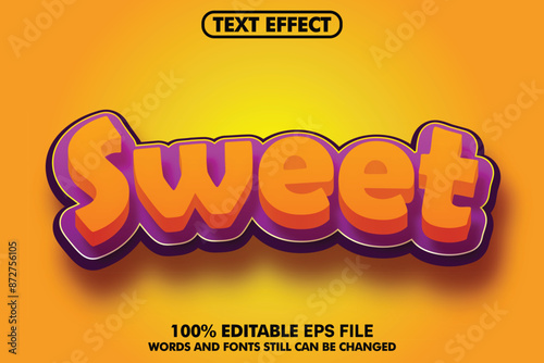 Sweet 3D editable text effect 