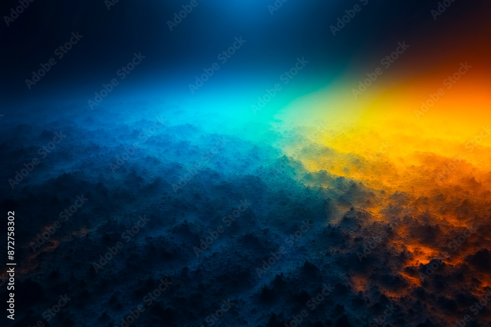 Fototapeta premium Abstract Colorful Mountains with Fog