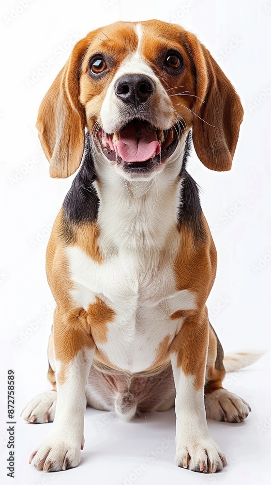 The dog stuck out its tongue towards the camera The dog stuck out its tongue towards the camera