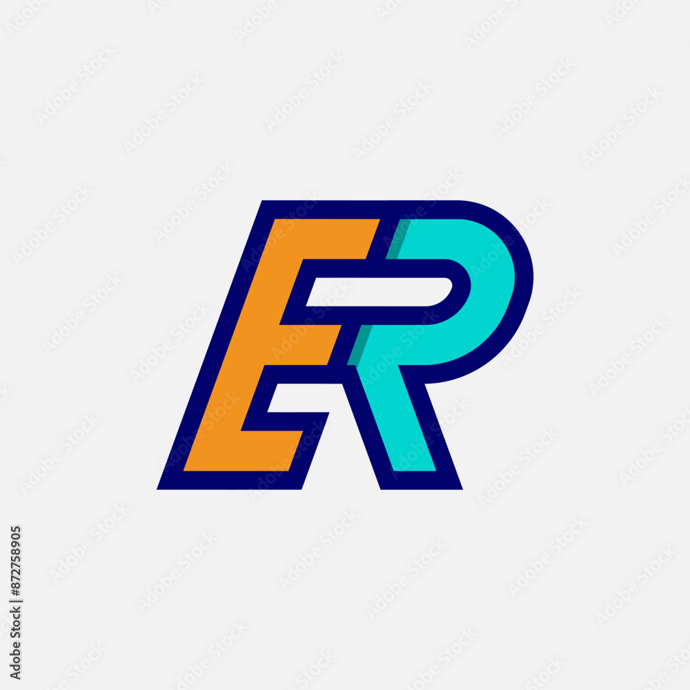 Initial Letter ER or RE Logo, Monogram Logo letter E with R combination, design logo template element, vector illustration Initial Letter ER or RE Logo, Monogram Logo letter E with R combination, design logo template element, vector illustration