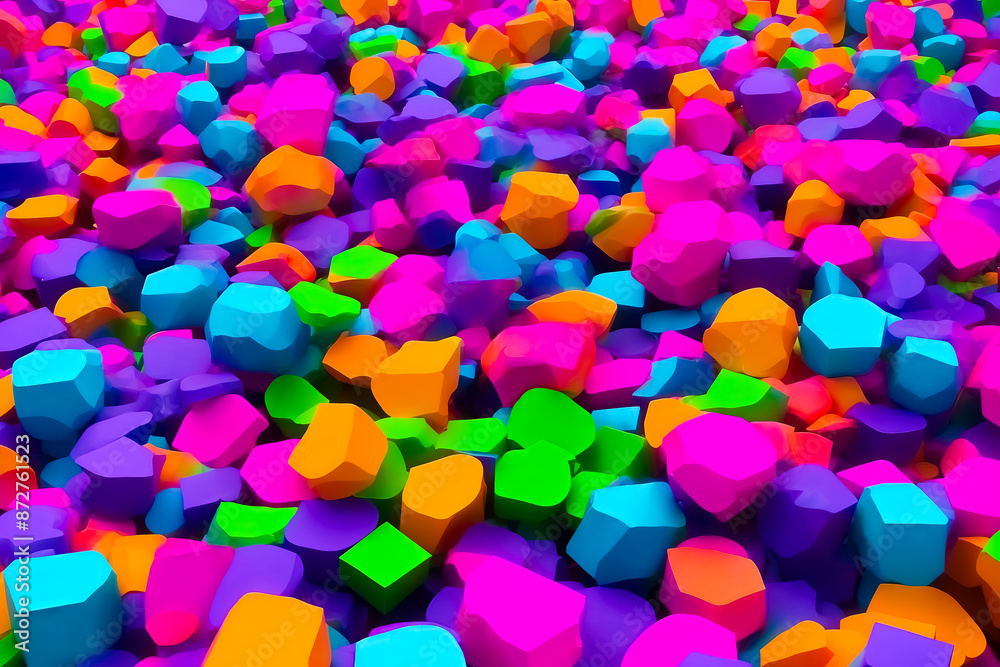 Abstract Colorful 3D Geometric Shapes Background Abstract Colorful 3D Geometric Shapes Background