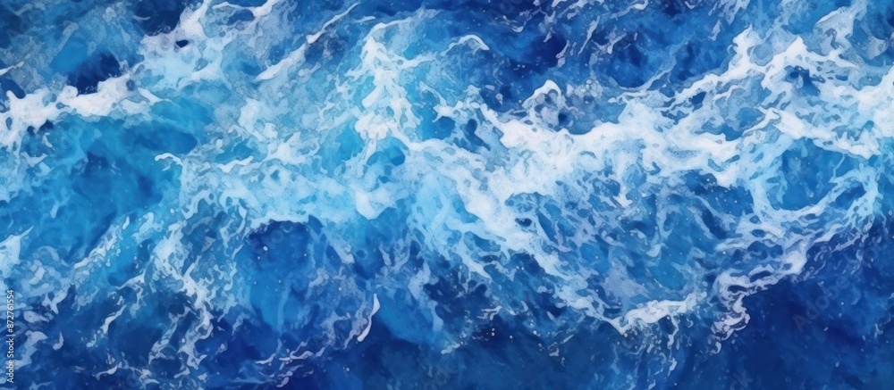 Fototapeta premium Ocean Waves with White Foam