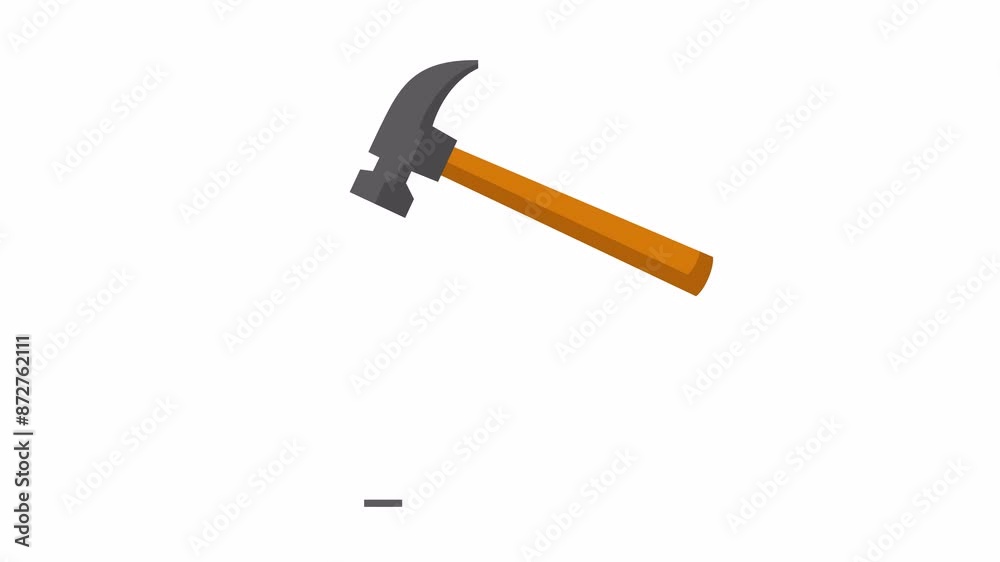 Hammer hits nail twice. Motion graphics with alpha channel. Hammer hits nail twice. Motion graphics with alpha channel.
