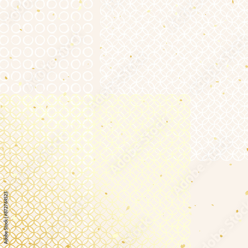 日本の伝統柄をアレンジした和モダンイラスト背景素材