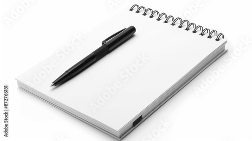 Wallpaper Mural Isolated white notebook on white background with clipping path Torontodigital.ca