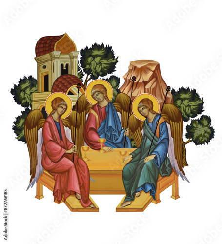 Trinitian in Byzantine style isolated