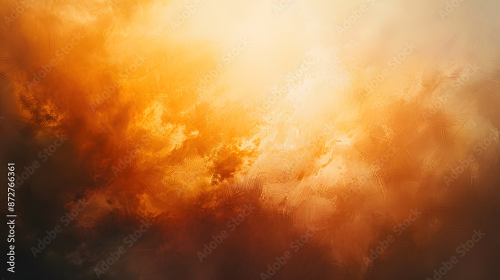 Fototapeta premium A blurry image of a beach with a sunset in the background